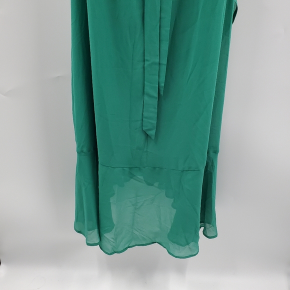 Lulus Green Halter Maxi Dress Ruffles Bridesmaid - Picture 6 of 10